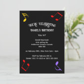 Birthday Music Notes Invitation 招待状 (スタンド正面)