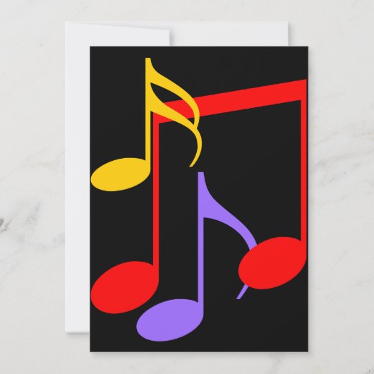 Birthday Music Notes Invitation 招待状 (裏面)