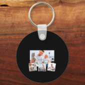 Birthday Name Age Photo Collage  キーホルダー (正面)