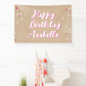 Birthday Name Banner - Painted Style Photo Wall 横断幕 (インサイチュ)