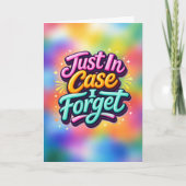 Birthday Neon Abstract  カード (正面)