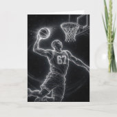 Birthday Neon Basketball Player Number 67 カード (正面)