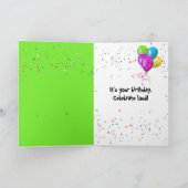 Birthday Neon Contemporary Circles カード (内部)