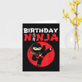 Birthday Ninja - Kids Ninja Birthday Party - Birth カード (黄色い花)