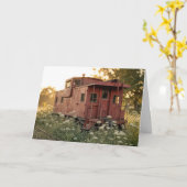Birthday Old Caboose In a Wildflower Field カード (黄色い花)