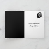 Birthday Old Lady Sledding Downhill カード (内部)