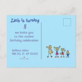 Birthday on a Bike インビテーションポストカード (裏面)