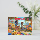 Birthday on a Bike インビテーションポストカード (スタンド正面)
