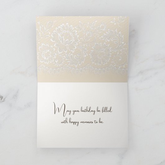 Birthday Open Vintage Journal カード (内部)