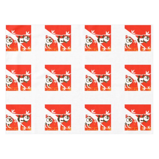 Birthday Pandas テーブルクロス (正面(横))