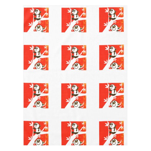 Birthday Pandas テーブルクロス (正面)
