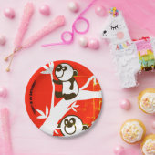 Birthday Pandas ペーパープレート (パーティー)