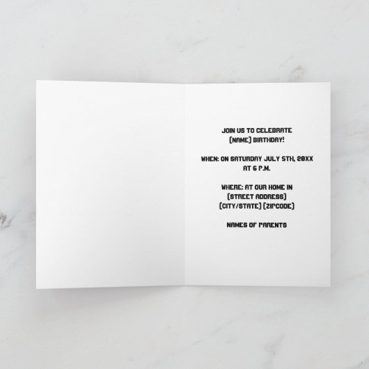 Birthday Pandas 招待状 (内部)