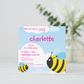 BIRTHDAY PARTY招待状::空のハチ1SQ 招待状 (スタンド正面)