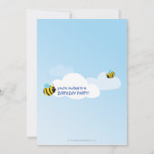 BIRTHDAY PARTY招待状:：空の2Pに蜂 招待状 (裏面)