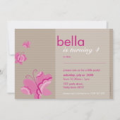 BIRTHDAY PARTY招待状:：蝶々5L 招待状 (裏面)