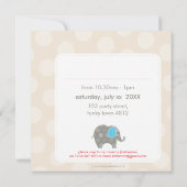 BIRTHDAY PARTY招待状::象+数字4SQ 招待状 (裏面)