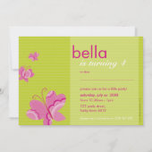 BIRTHDAY PARTY招待状:: flutterby butterfly 4L 招待状 (裏面)
