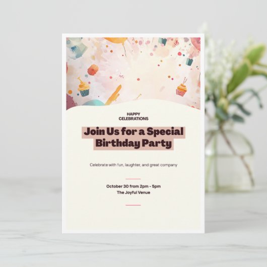 Birthday Party  招待状 (スタンド正面)