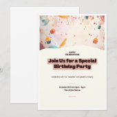Birthday Party  招待状 (正面/裏面)