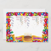 Birthday party 招待状 (正面)