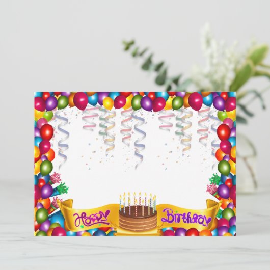 Birthday party 招待状 (スタンド正面)