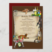 Birthday Party Announcements 招待状 (正面/裏面)