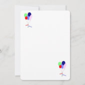Birthday Party Balloons Invitation 招待状 (裏面)