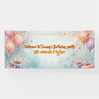 Birthday party banner 横断幕
