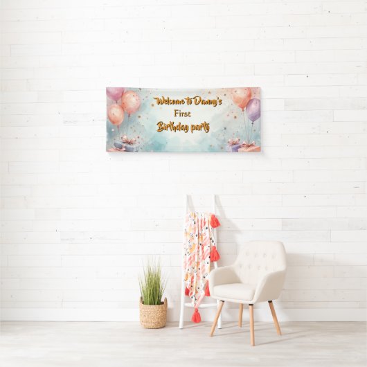 Birthday party banner 横断幕 (インサイチュ)