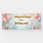 Birthday party banner 横断幕 (横)