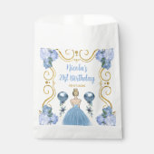 Birthday Party Blonde Princess in Dusty Blue フェイバーバッグ (正面)