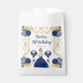 Birthday Party Blonde Princess in Navy Blue フェイバーバッグ (正面)