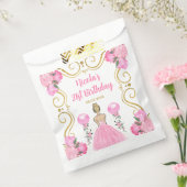 Birthday Party Blonde Princess in Pink フェイバーバッグ (封をした状態)