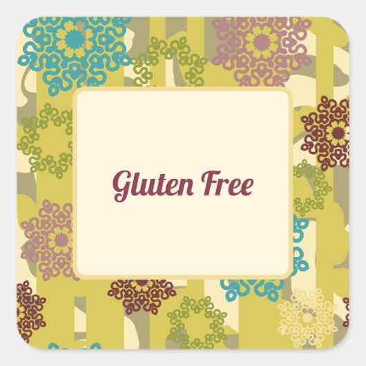 Birthday Party Gluten Free Dietary Advice  スクエアシール (正面)