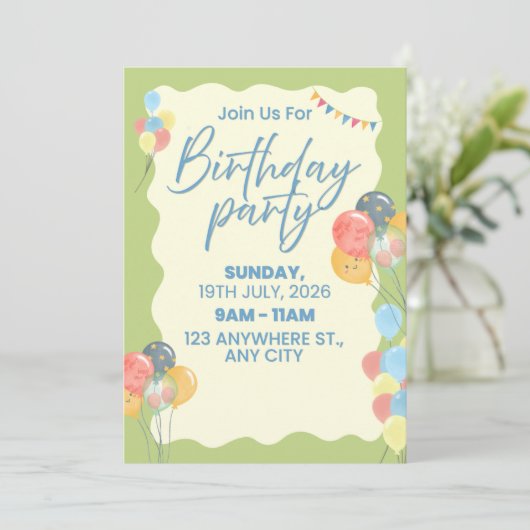 Birthday Party Invitation  (スタンド正面)