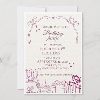 BIRTHDAY PARTY INVITATION 招待状