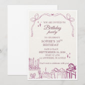 BIRTHDAY PARTY INVITATION 招待状 (正面/裏面)