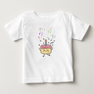Birthday Party Invitation Blue Minimal Elegant ベビーTシャツ