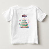 Birthday Party Invitation Blue Minimal Elegant ベビーTシャツ (裏面)