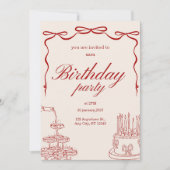 birthday party invitation card 招待状 (正面)