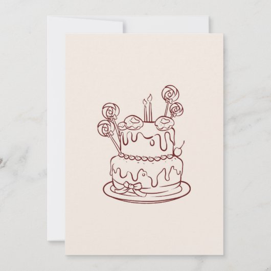 birthday party invitation card 招待状 (裏面)