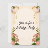 Birthday Party Invitation Elegant Floral 招待状 (裏面)