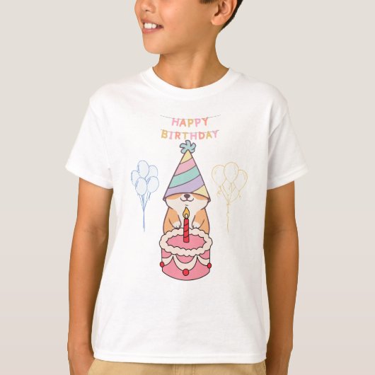 Birthday Party Invitation Elegant Minimal Style Tシャツ (正面)