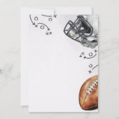 birthday party invitation for an American football 招待状 (裏面)