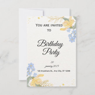 Birthday Party Invite 招待状