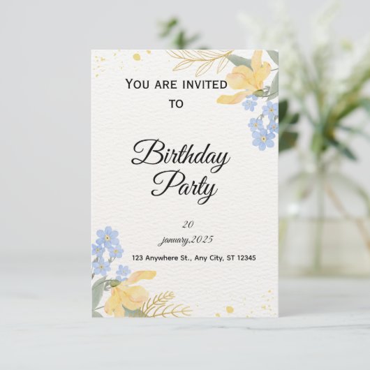 Birthday Party Invite 招待状 (スタンド正面)