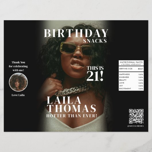 Birthday Party Magazine Cover Chip Bag Wrapper チラシ (正面)