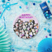 Birthday Party Paper Plates Happy Penguins ペーパープレート (パーティー)