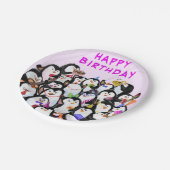 Birthday Party Paper Plates Happy Penguins ペーパープレート (アングル)